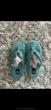 Yellow Box Slippers Turquoise With Bling Size 8