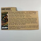 VINTAGE 1984 HASBRO GI JOE CLUTCH V2 FILE CARD