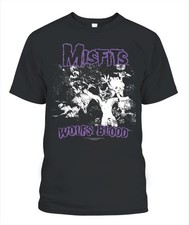 NEW Unisex Misfits 'Wolfs Blood' T-Shirt - Classic Black Punk Rock Band Tee