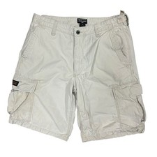 Vintage Polo Jeans Ralph Lauren 34 Gray Ripstop Cargo Shorts Military Surplus
