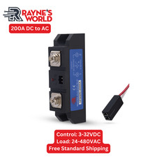 200 Amp DA Industrial Solid State Relay-DC to AC-3-32VDC Control-24-480VAC Load