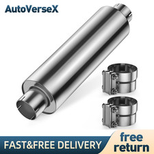 5 In 5 Out Diesel Muffler Straight Through 30 Overall Length Stainless Steel