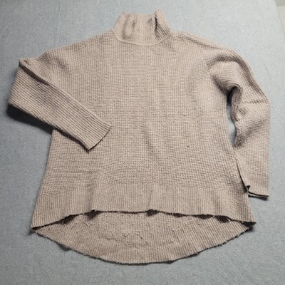 Madewell Women s Size Medium Tan Soft Turtleneck Knit Sweater Midweight Wool 