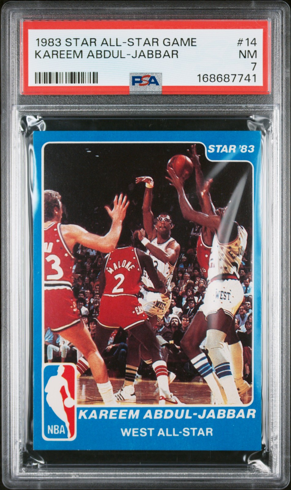 1983 STAR ALL-STAR GAME #14 KAREEM ABDUL-JABBAR PSA 7
