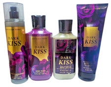 Bath  Body Works 4 Pc DARK KISS Mist Wash Cream Lotion  FREE SHIPPING