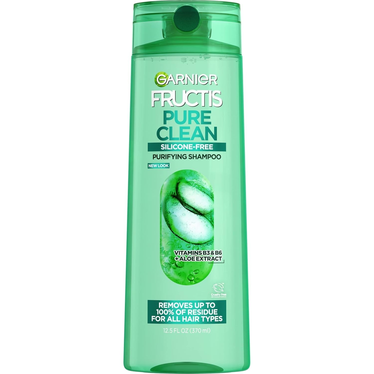 Garnier Fructis Pure Clean Purifying Shampoo, Silicone-Free, 12.5 Fl Oz, 1 Cou