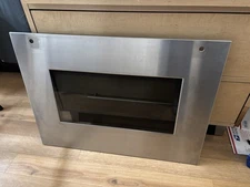 THERMADOR SEC302BP oven door stainless & glass panel 00664039 good NO LOGO