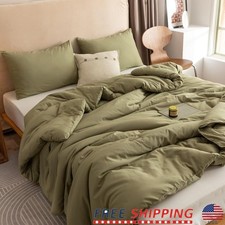 Cozy Lightweight Boho Comforter Set Oversized Plush Bedding W/ Pillow Covers New