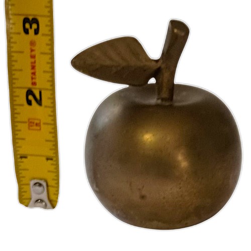 Solid Brass Apple Patina Hollow SMALL Farmhouse Rustic Country Cottage Vintage - Picture 2 of 17