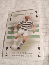 CELTIC FC GREATEST EVER CELTS PLAYING CARD JIMMY JOHNSTONE