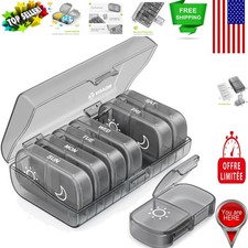 Durable Child-Resistant 7-Day Pill Box - XL Size for Efficient Medication