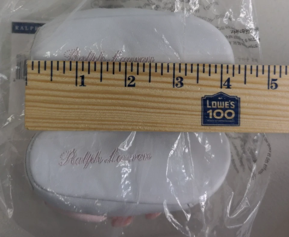 Polo Ralph Lauren Bebé Niña Rosa Blanco Zapatillas Lona Sayer EZ II Talla 2 Selladas Foto 3 de 4