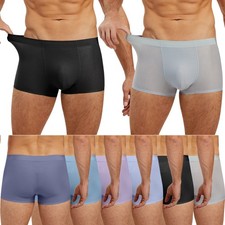 6 Pack Men Underwear Trunks Anti-odor Boxers Briefs Soft Breathable Thin Shorts