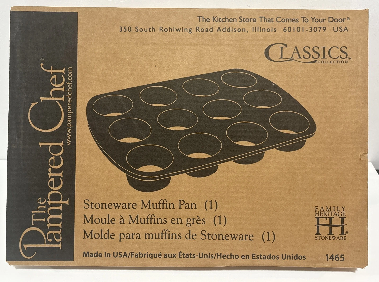 Pampered Chef Classics Collection 12 Cup Muffin Pan 1465 Stoneware NEW
Opens in a new window or tab