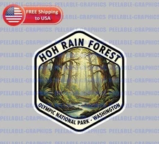 Hoh Rain Forest Olympic National Park Bumper Vinyl Decal Sticker Travel A