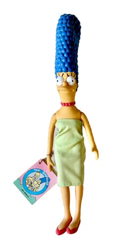 RARE MARGE SIMPSON 14” Hard Plastic Doll-Matt Groening 1990 Arms Move, Hang Tag