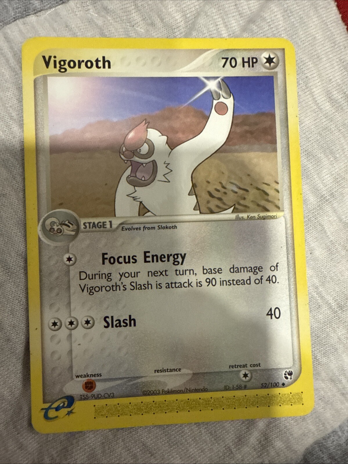English Pokemon TCG 2003 EX Sandstorm nm-m 52 /100 Vigoroth