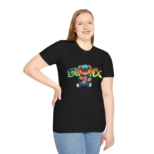 Teddy Bear Bronx New York Graffiti Unisex Softstyle T-Shirt, Shirt, Tee, Top, - Picture 9 of 18