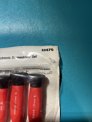 Rare NOS Snap-on 7-piece miniature electronic screwdriver set 