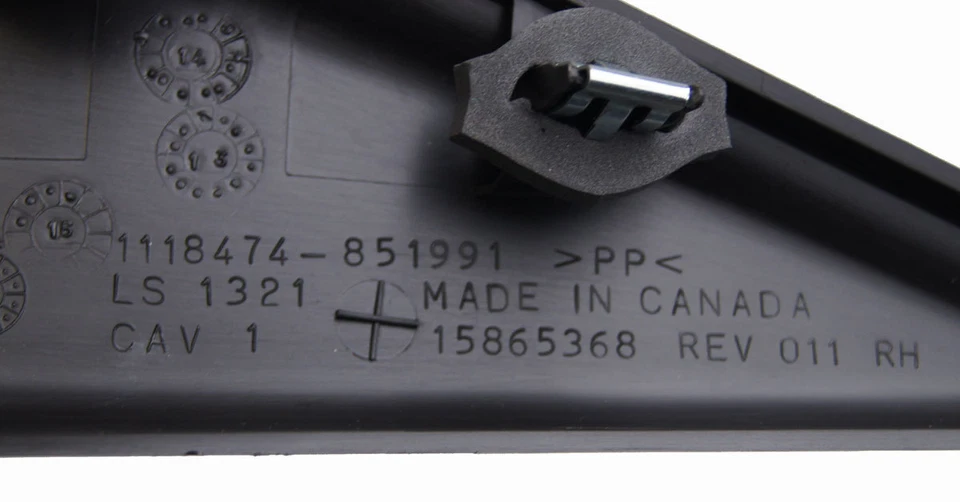 Painel de acabamento lateral direito traseiro direito Chevy Impala 2006-14 novo preto 15865368 - Imagem 2 de 4