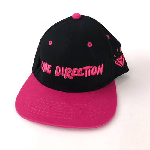 One Direction hat neon pink brim and 