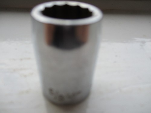 Rare 5/8" AF English WOODHURST British Super Chrome Socket 1/2" DRIVE - Picture 3 of 5