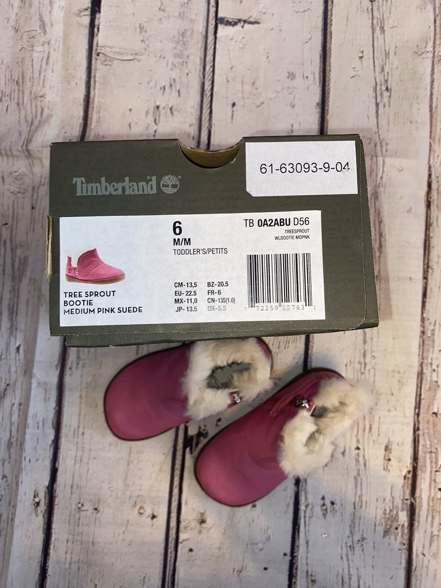 NWB Timberland Toddler Tree Sprout Suede Booties Pink Size 6M | eBay
