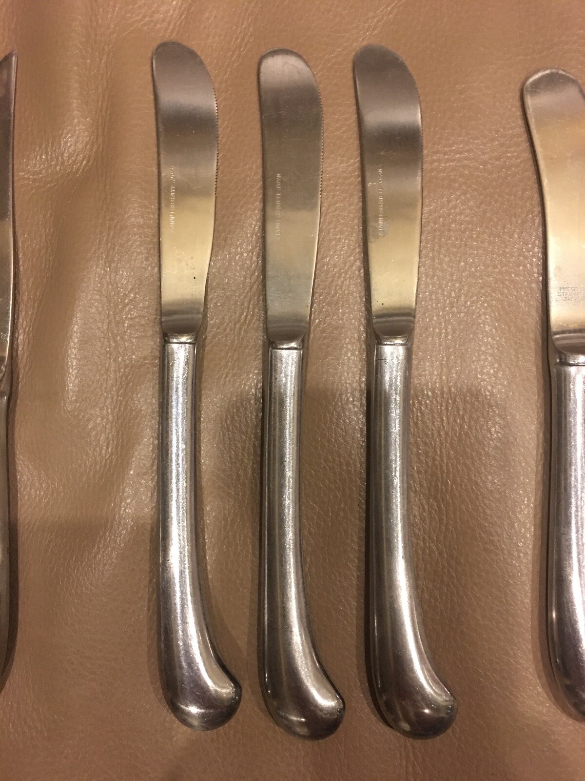 11 Leonard & Present JAPAN Stainless Steel Flatware Pistol Handled