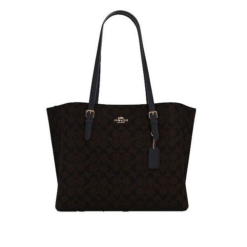 Handbag Porta Laptop Coach Coach Black Leather Tote Shoulder Bag W
