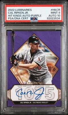 2022 Topps Luminaries #HKCR Cal Ripken Jr. PSA 9 MINT Auto 3/3 