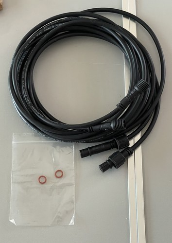 2Pcs 6.56ft 3 Pin Extension Cable Wire 22 AWG Waterproof IP67 Connectors - Picture 2 of 13