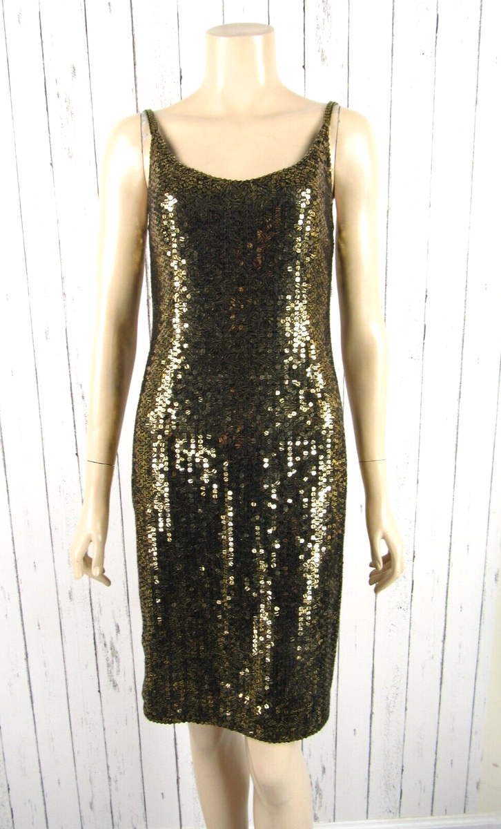 Vintage 80s 90s BLACK TIE Black Gold Sequin Beaded Slip Dress Mini Party Prom M | eBay Vintage 80s 90s BLACK TIE Black Gold Sequin Beaded Slip Dress Mini Party Prom M | eBay