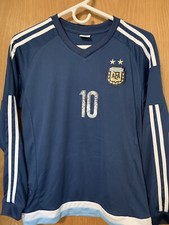 Messi #10 Long Sleeve Jersey Argentina Vintage Euro Size 28 Men’s Small