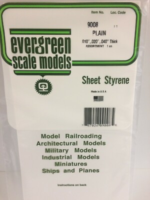Evergreen EV9008 Sortiment Polystyrol Weiß 15x30 (3pz) Modell