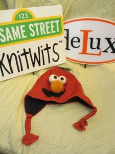 ELMO cotton lining cap HAT knit toddler kids cap girls ...