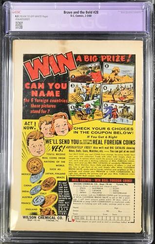 Brave and the Bold #28 DC 1960 CGC 4.5 1st Justice League - Picture 2 of 2