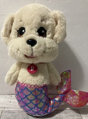 Mattel Barbie Dog Puppy Mermaid Plush 10" Just Play 2018 Stuffed Animal Toy - Picture 1 of 5