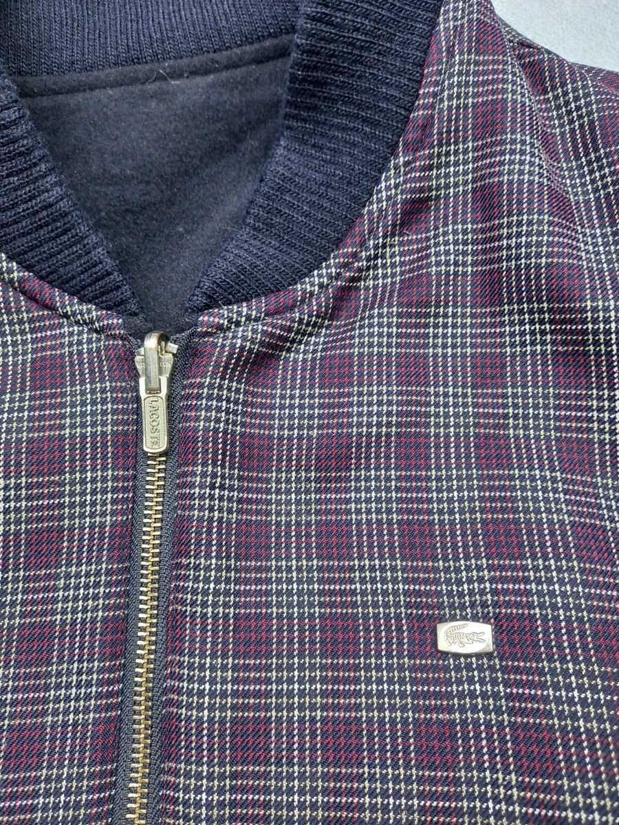 LACOSTE Vintage Reversible Bomber Jacket Men's Wool Blend LACOSTE Vintage Reversible Bomber Jacket Men's Wool Blend