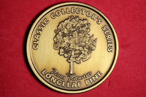 ND Woodworker's Journal Longleaf Pine Wood Bronze Token #M19618