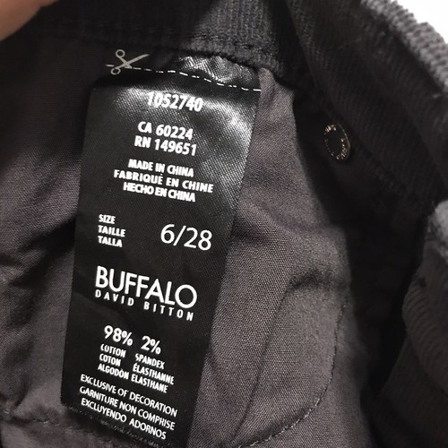 Buffalo David Bitton Supreme Skinny MidRise Stretch Corduroy Jeans Gray 6/28 - Picture 8 of 9