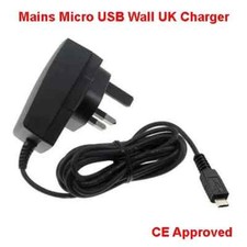 Image of CHARGER FOR ALCATEL ONE TOUCH POP C1 PHONE - UK MAINS PLUG MICRO USB COMPATIBLE