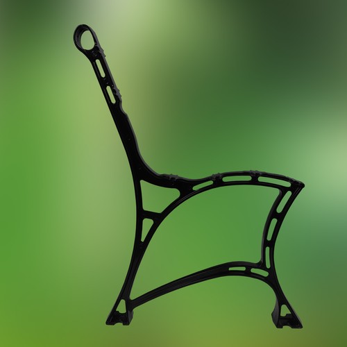 KOTARBAU® Juego de 2 bases de banco de aluminio negro banco de jardín patines... - Imagen 9 de 9