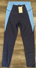WILO The Label~NEW~Blue Colorblock Yoga Leggings Pants~Ladies Size LARGE~NWT