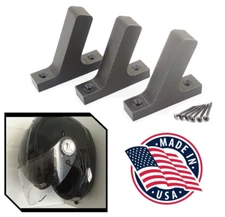 (3-Pack) Wall Mount Motorcycle Helmet Hanger Holder HD Storage Accessories