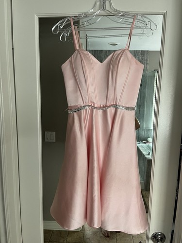 Girls Semi-Formal,Pink dress, A-line,Straps,Size 2,quince,wedding,holiday - Picture 2 of 17