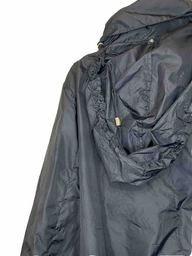 Armani Jeans Donna Designer Giacca Nera Impermeabile 14UK Cappuccio Nascosto - Foto 8 di 11