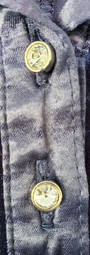 My Michelle Velvet/Velveteen Long-Sleeve Dress - Navy Blue Girls Size 7 - Picture 3 of 4