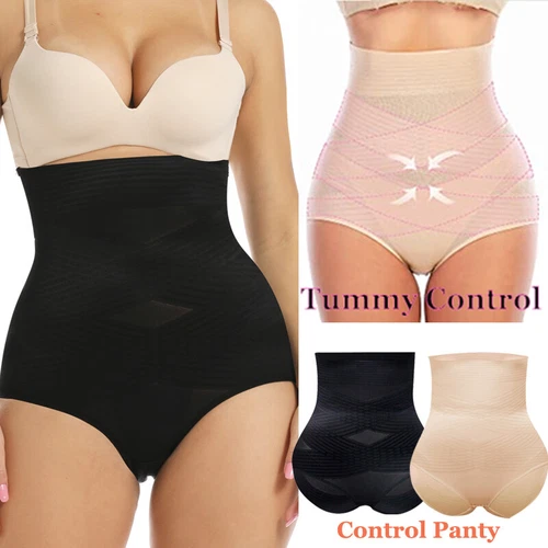 Women Tummy Control High Waist Trainer Body Shaper Underwear Slim Girdle Panties - Picture 1 of 23