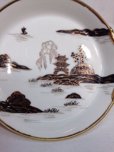 Nippon handbemalt Schmuckschale mit 2 Griffen - Bild 12 von 12