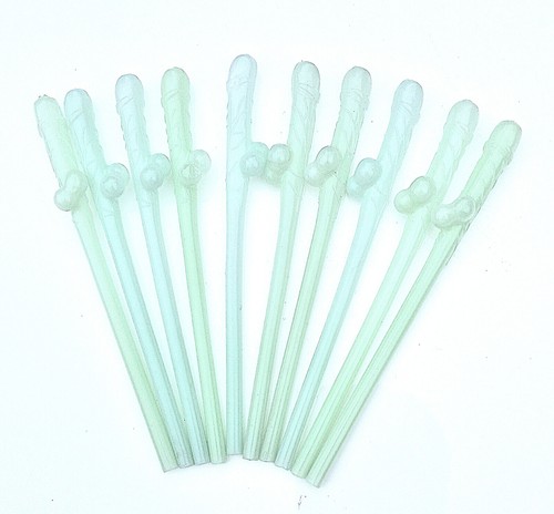 HENNE NACHT PARTY SPASS WILLY STROHHALME DICK FARBEN ROSA NATUR LEUCHTEN WEISS REGENBOGEN - Bild 5 von 20